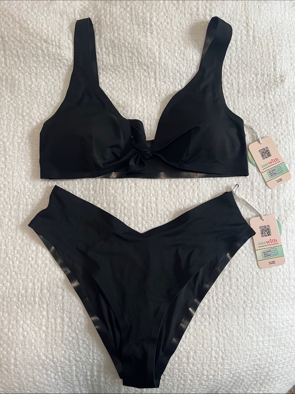 Onewith Swim Black Two-Piece Bikini Set